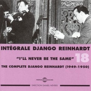 CD cover featuring Django Reinhardt playing guitar with another musician.
