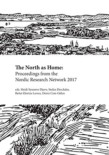 Book cover with sketched Nordic landscape and title: "The North as Home.