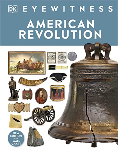 American Revolution" book cover with historical objects and a Liberty Bell image.