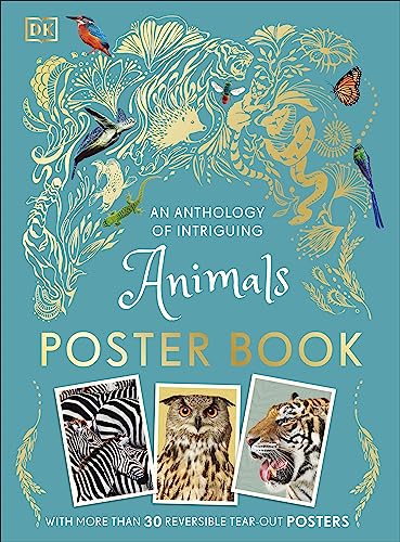 Book cover featuring illustrated animals and sample tear-out posters.