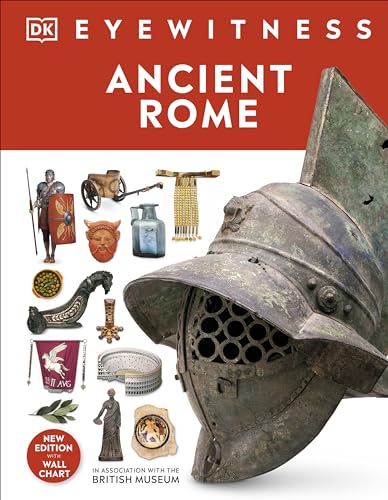 “Ancient Rome” book cover with Roman helmet and artifacts displayed.