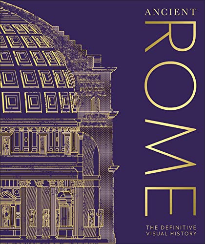 Book cover depicting a gold architectural illustration of Ancient Rome.