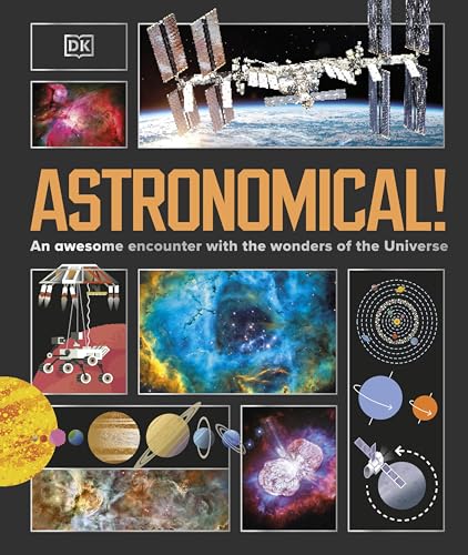 Book cover featuring space station, planets, and colorful nebula imagery.