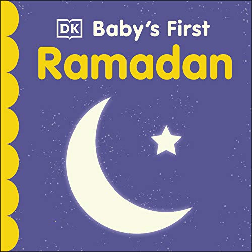Book cover with crescent moon, star, and “Baby’s First Ramadan” text.