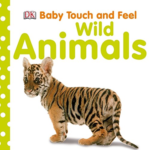 "Children's book cover featuring a tiger cub with colorful title and green striped border."