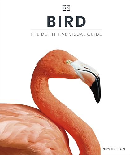 Book cover featuring a close-up of a pink flamingo’s head and neck.