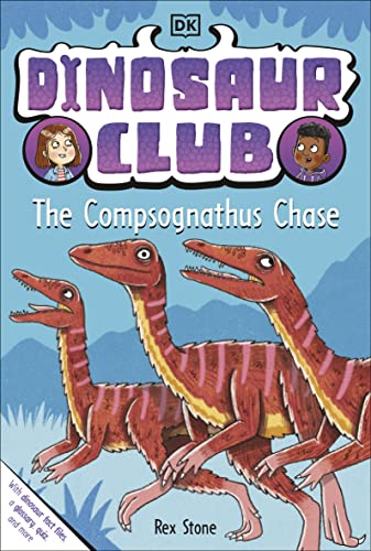 Book cover featuring two small, reddish-brown dinosaurs and children’s faces.