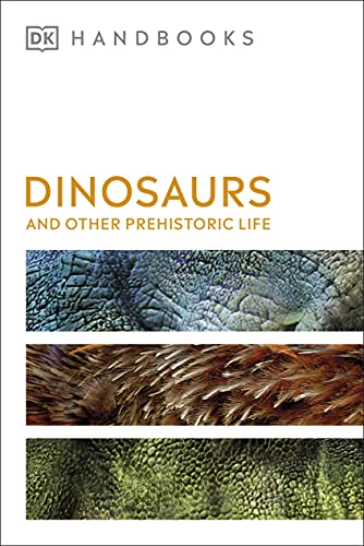 Book cover: "Dinosaurs and Other Prehistoric Life" with reptile textures.