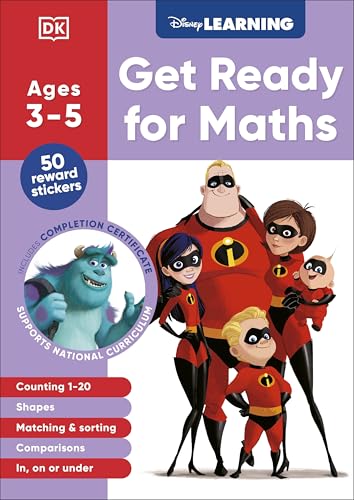 Disney Learning maths book cover featuring characters from The Incredibles and Monsters, Inc.