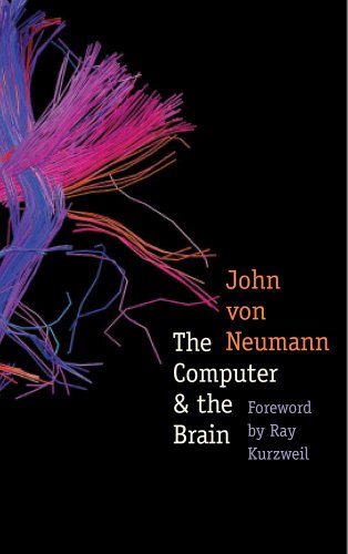 Book cover: "The Computer & the Brain" by John von Neumann, with abstract art.