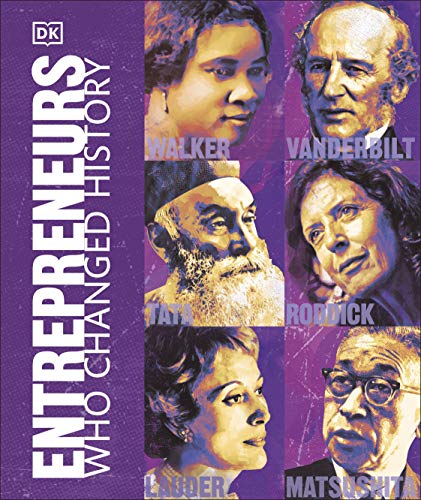 Book cover featuring portraits of six historical entrepreneurs.