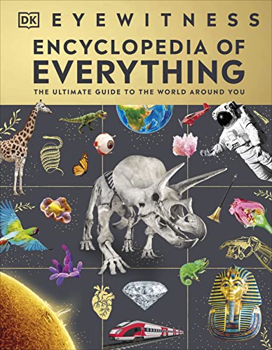 Book cover featuring a triceratops skeleton surrounded by various nature, science, and history images.