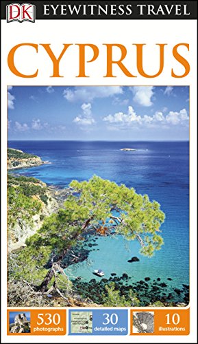 DK Eyewitness Travel Guide to Cyprus, 2016 edition, coastal view.