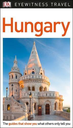 "Book cover with a castle image and 'Hungary' title, white background, DK Eyewitness logo."