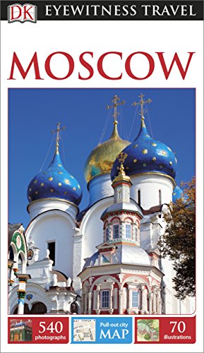 Travel guide cover featuring Saint Basil's Cathedral in Moscow.
