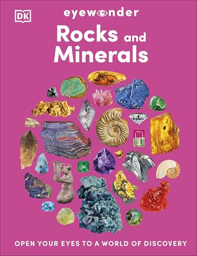 Book cover featuring colorful rocks, minerals, and a fossil specimen.