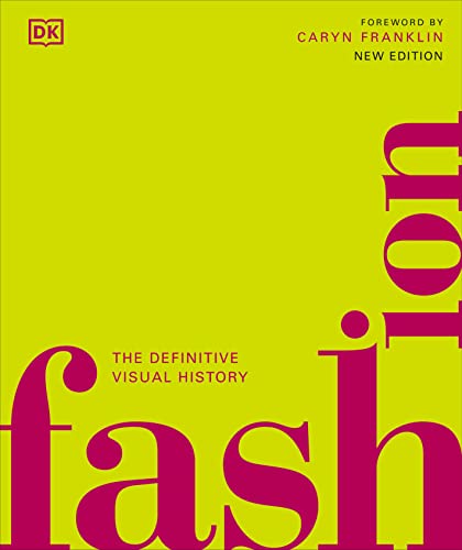Bright green book cover with large, stylized pink text reading "fashion.