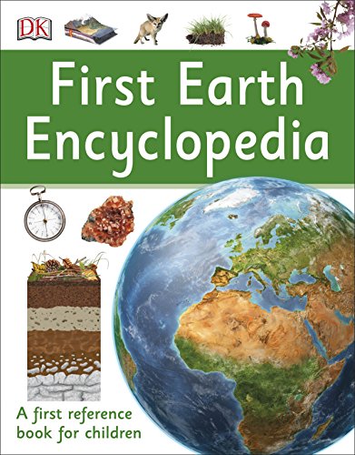 Book cover featuring Earth, plants, animals, and geological samples.