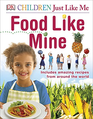 Book cover featuring a girl holding a taco with children and corn in background.