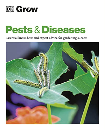 Book cover: "Pests & Diseases" with caterpillars on a leaf.