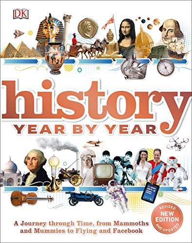 Book cover: "History Year by Year" with diverse historical images.