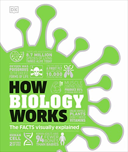 Book cover: "How Biology Works" with green amoeba-like shapes and text.