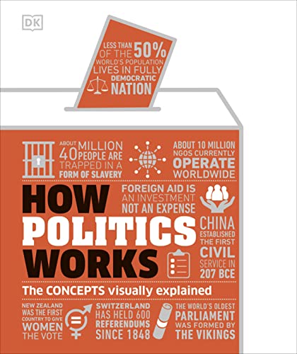 Book cover: "How Politics Works" with statistics and visual explanations.