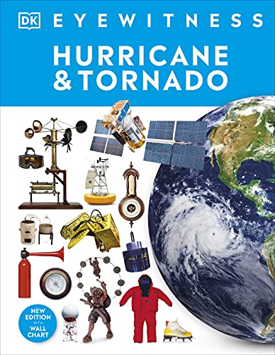 DK Eyewitness book cover: "Hurricane & Tornado" with storm imagery.
