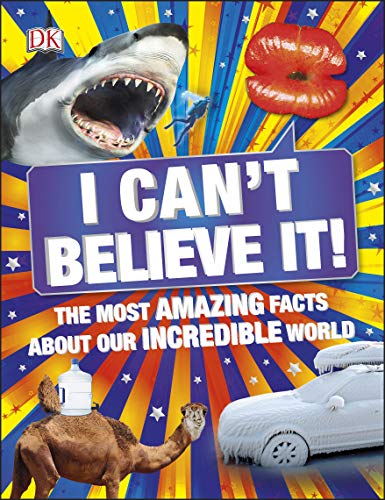Book cover with shark, camel, poppy, and car, titled “I Can’t Believe It!”.