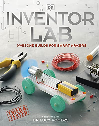 Book cover with building tools and a small, constructed vehicle.
