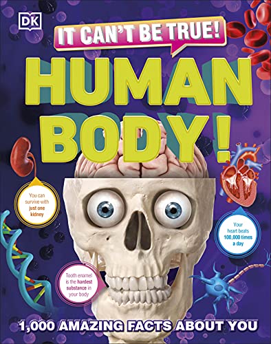 Book cover: “Human Body!” with anatomical illustrations and bold text.