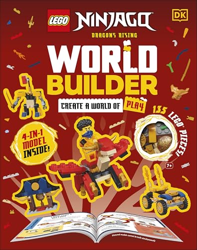 LEGO Ninjago World Builder book cover with building instructions and models.