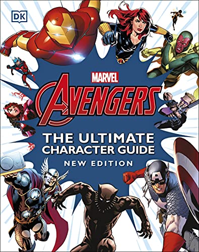 Cover of "Marvel Avengers The Ultimate Character Guide" featuring heroes.