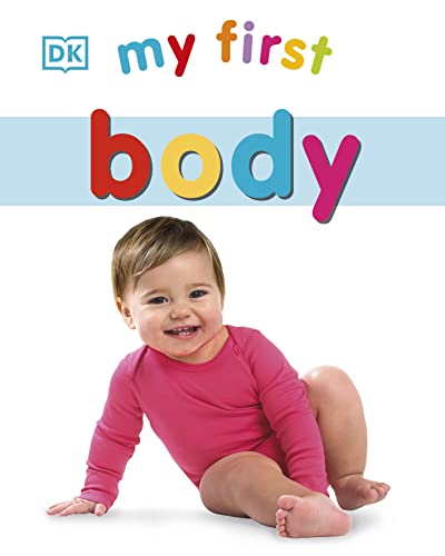 Book cover titled My First Body featuring a smiling baby in a pink shirt.