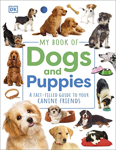 Book cover featuring various breeds of dogs and puppies.