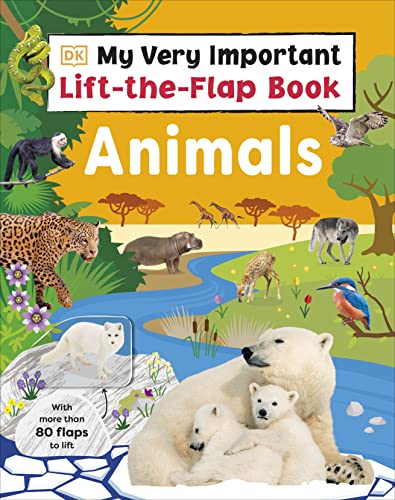 Children's book cover featuring diverse animals and lift-the-flaps.