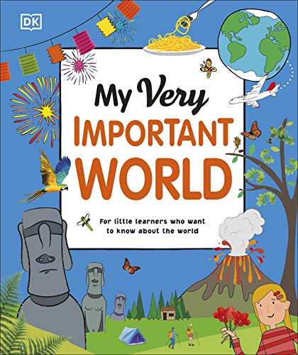 Children’s encyclopedia cover with colorful illustrations of global landmarks and nature.