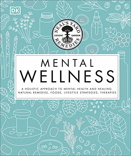 Book cover for "Mental Wellness" with botanical illustrations.