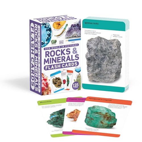 Rocks and Minerals flashcards with images of gemstones and rock samples.