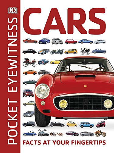 Book cover featuring a red classic car and many smaller vehicle illustrations.