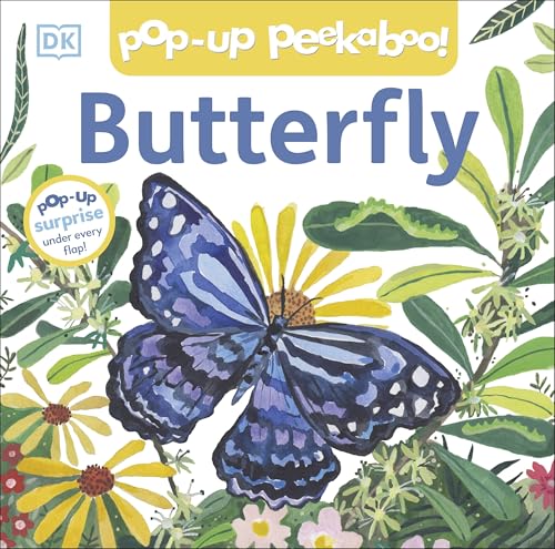 Book cover with a colorful illustration of a blue butterfly and flowers.