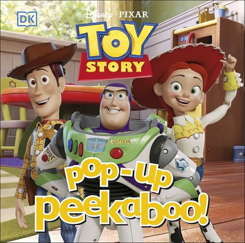 Toy Story pop-up book featuring Woody, Buzz, Jessie, and a green alien.