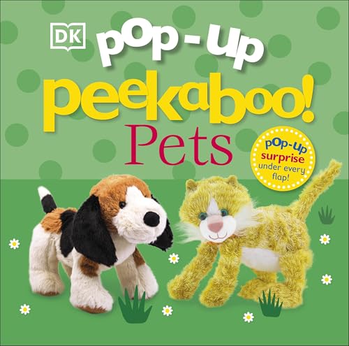 Book cover featuring a pop-up dog and cat on a green background.