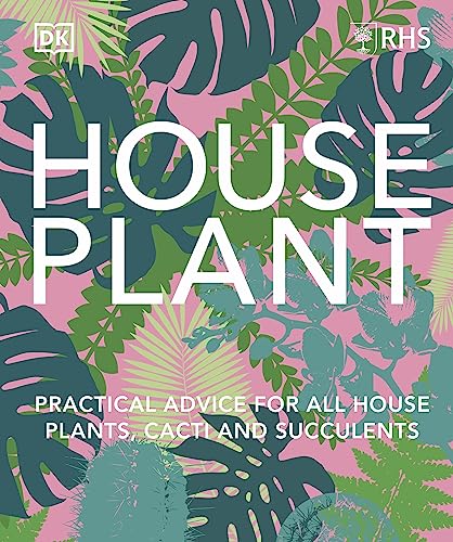 Book cover with lush green and tropical houseplant foliage.