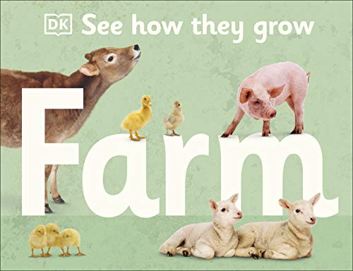 Book cover featuring farm animals: cow, pig, chicks, and lambs.