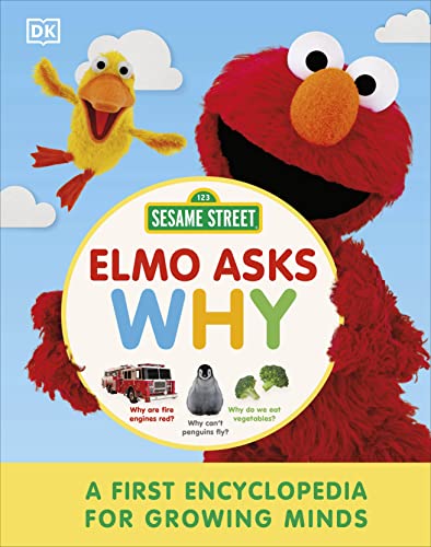 Elmo and Big Bird on the cover of a children’s encyclopedia.