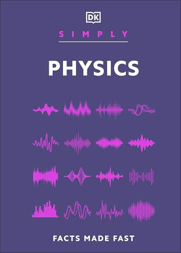 Book cover for Simply Physics with pink sound wave graphics on a purple background.