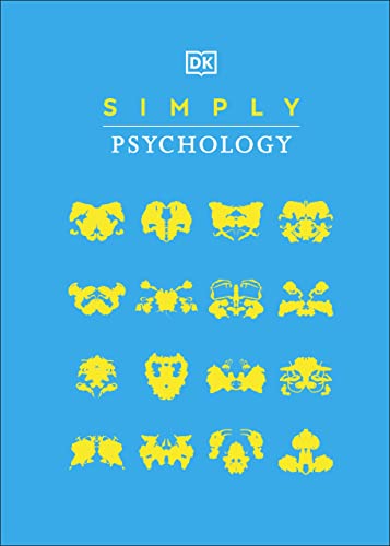 Book cover: “Simply Psychology” with yellow inkblot images on blue.