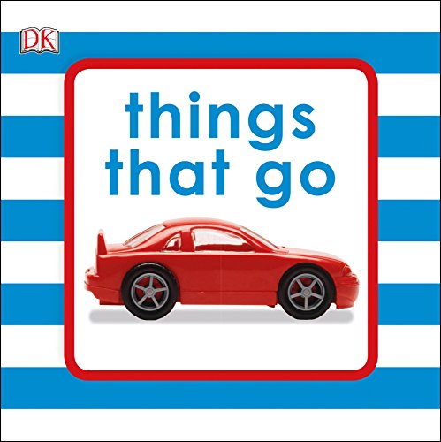Book cover with a red sports car and blue striped background.