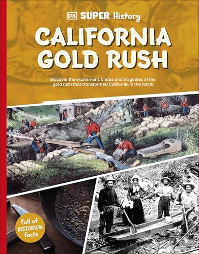 Book cover depicting 1800s gold miners and historical scenes of California.